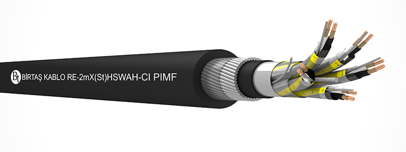 RE-m2X(St)HSWAH-CI PIMF  90°C / 500 V Cu-MT-XLPE-ISCR-OSCR-LSZH-SWA-LSZH-7DW